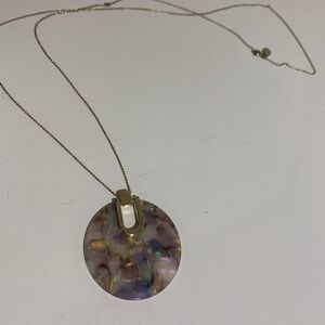 LOFT Purple Tortoise Long Pendant Neckalce